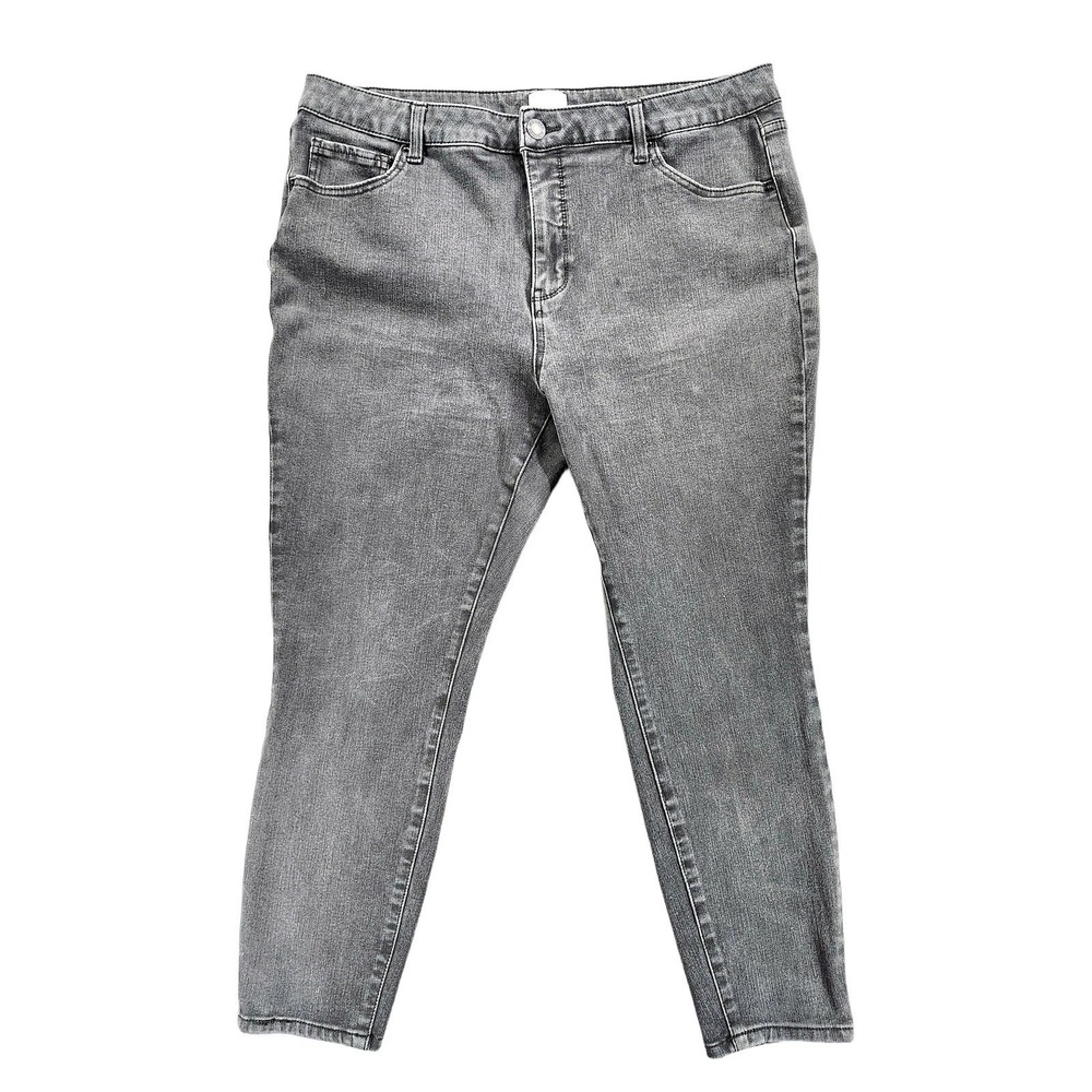 Time and Tru Gray Jeans Women Size 18 Short Preowned Good 282